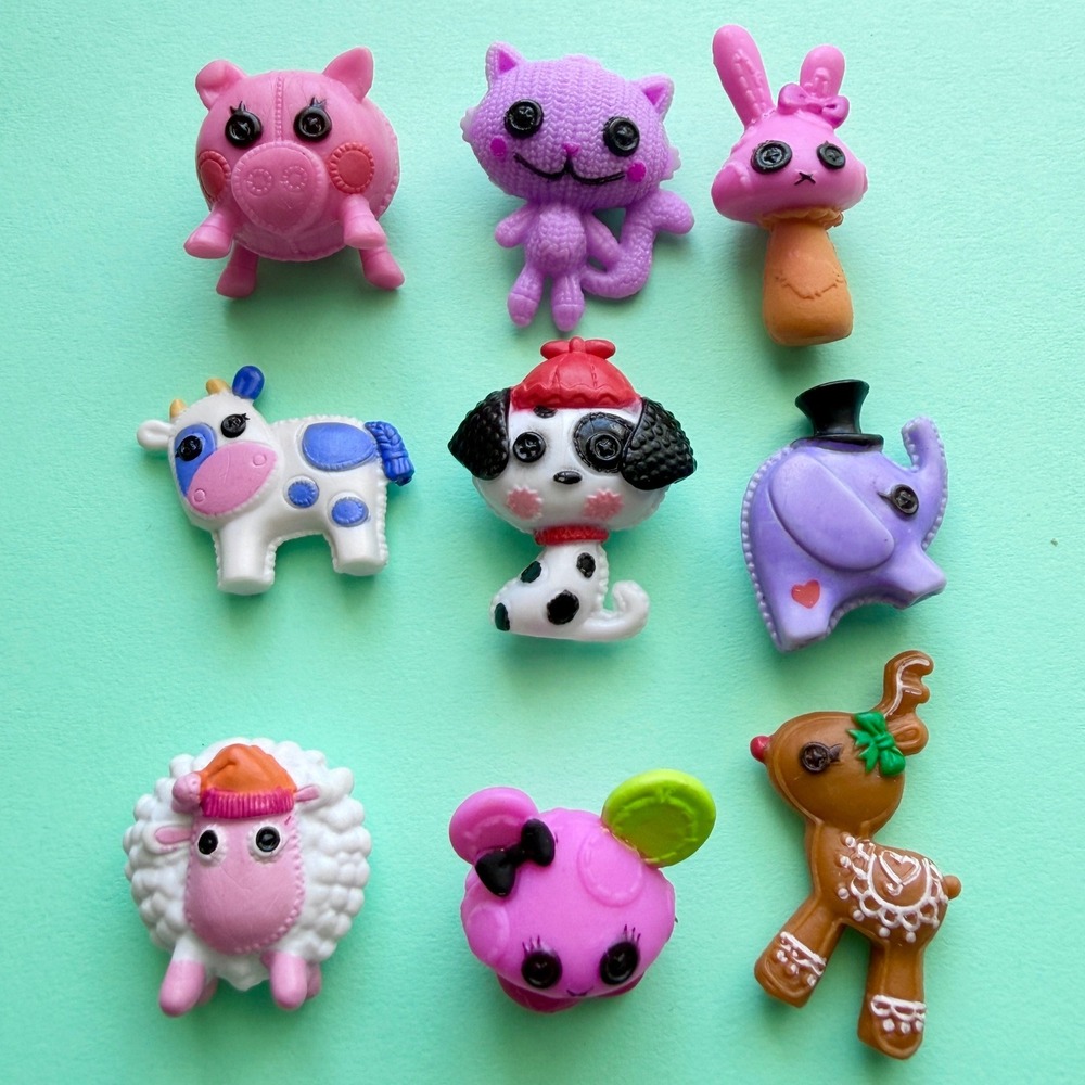 Lot 9 Lalaloopsy Mini Pets Cat Pig Gingerbread Reindeer Cow